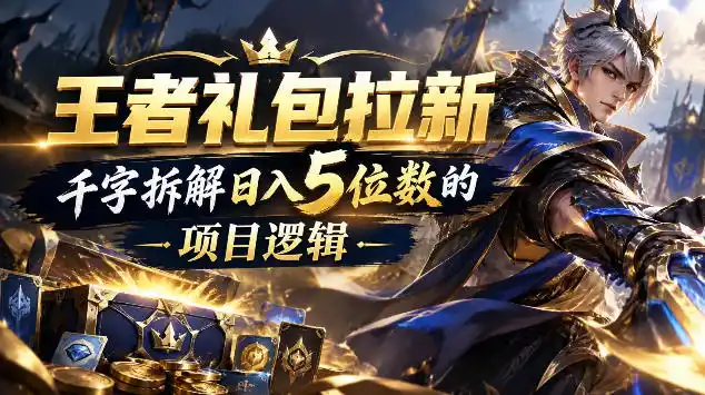 王者游戏礼包拉新_千字拆解日入5位数的项目逻辑-副业168副业网