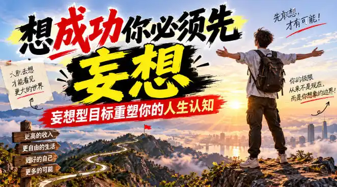 付费文章：想成功你必须先妄想，妄想型目标重塑你的人生认知-副业168副业网