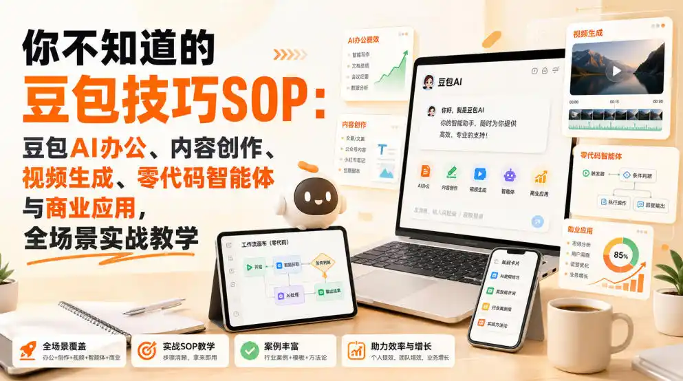 你不知道的豆包技巧SOP:豆包AI办公、内容创作、视频生成、零代码智能体与商业应用,全场景实战教学-副业168副业网