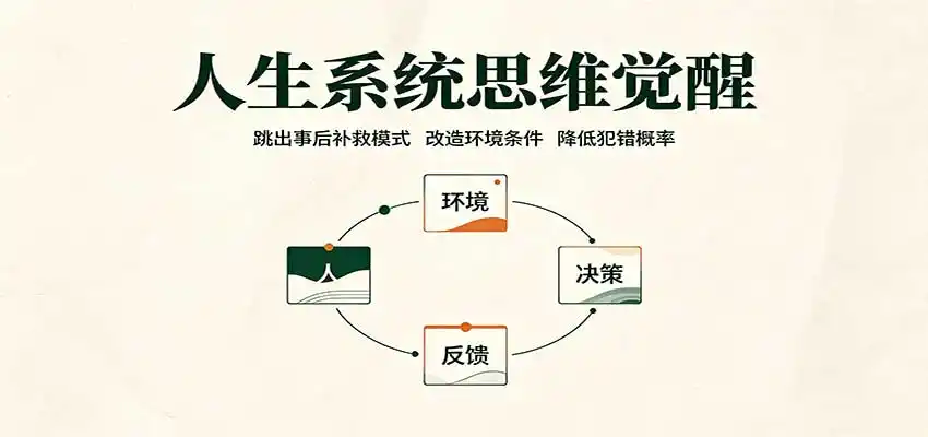 人生系统思维觉醒:跳出事后补救模式,改造环境条件,降低犯错概率-副业168副业网