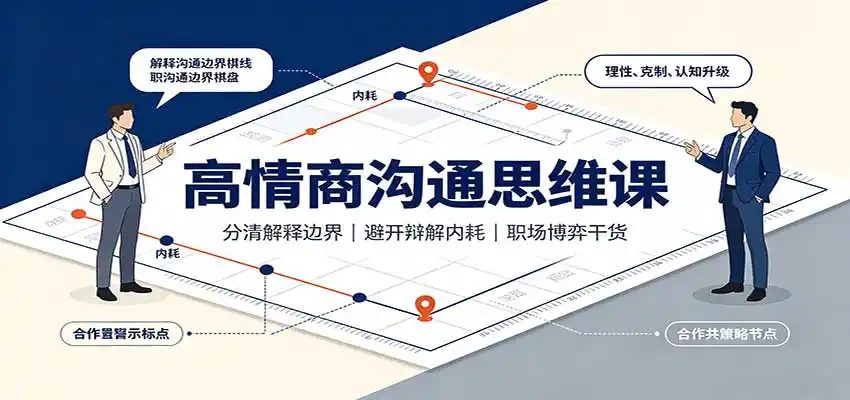 高情商沟通思维课:分清解释边界,避开辩解内耗,职场博弈干货-副业168副业网