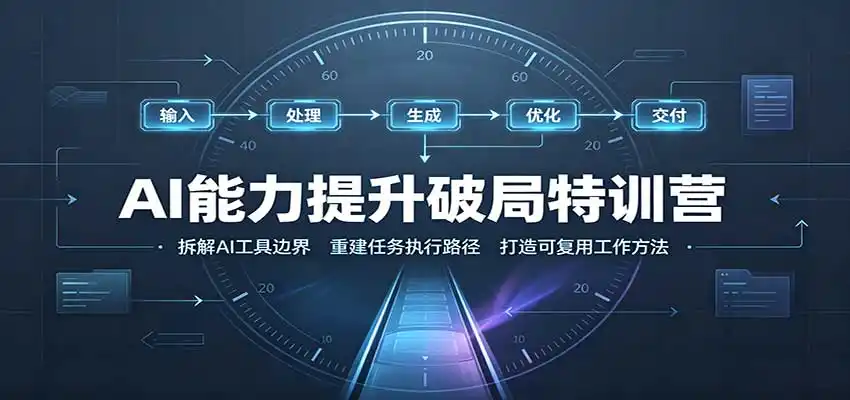 AI能力提升破局特训营:掌握AI交互逻辑,内容创作,搭建工作流-副业168副业网
