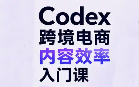 Codex跨境电商内容效率入门课-副业168副业网