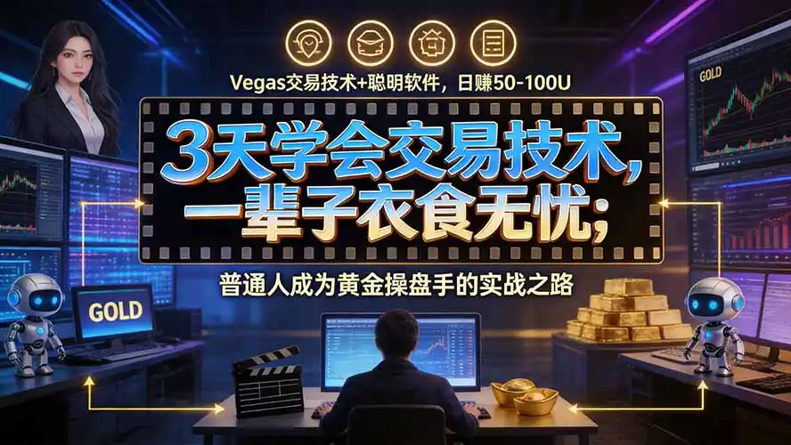 3天学会做交易，普通人快速成为操盘手” Vegas交易系统+聪明软件 ， 日赚50-1000U， 长期稳定，小白轻松上手-副业168副业网