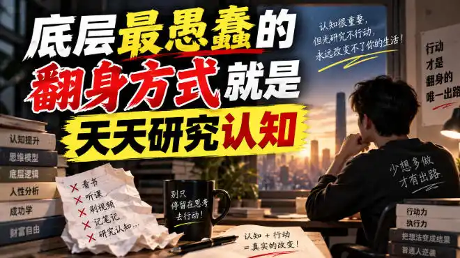 付费文章:底层最愚蠢的翻身方式就是天天研究认知-副业168副业网