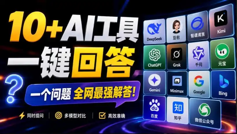 这款浏览器插件可以封神了！只需提出问题，一次性调用数10+AI引擎排队回答，效率提升10倍+全提问-副业168副业网