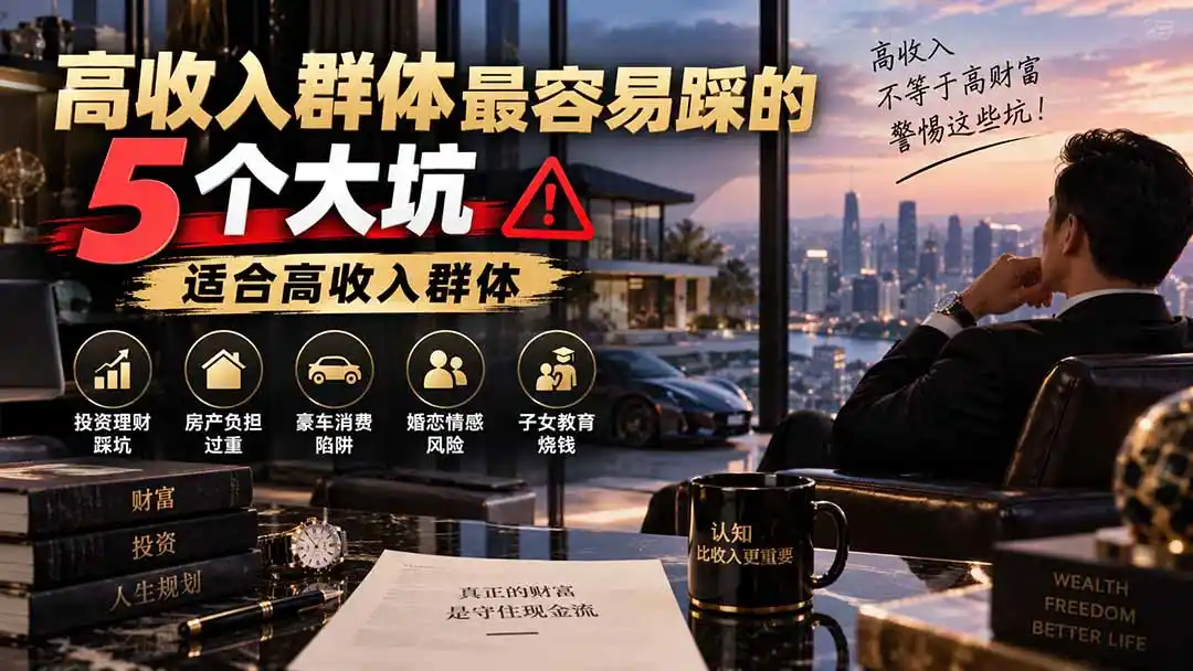 付费文章:高收入群体最容易踩的5个大坑,适合高收入群体-副业168副业网