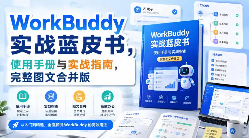 WorkBuddy实战蓝皮书,使用手册与实战指南,完整图文合并版-副业168副业网