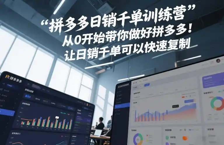 拼多多日销千单训练营,从0开始带你做好拼多多,让日销千单可以快速复制(更新26年8月)-副业168副业网